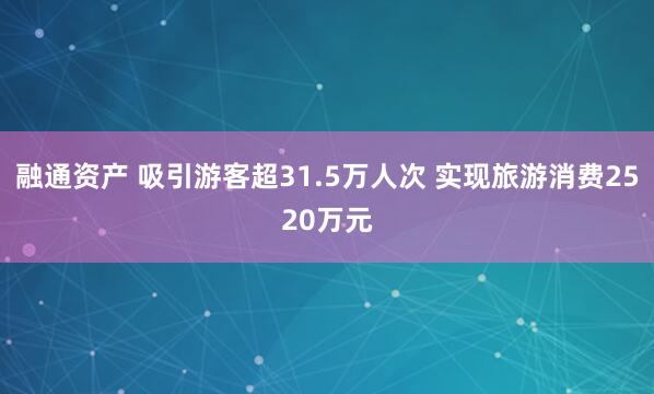 融通资产 吸引游客超31.5万人次 实现旅游消费2520万元