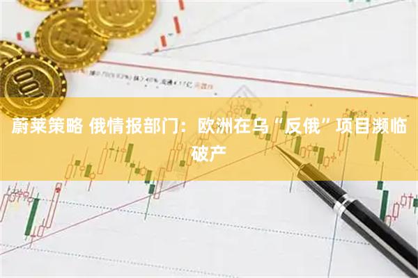 蔚莱策略 俄情报部门：欧洲在乌“反俄”项目濒临破产